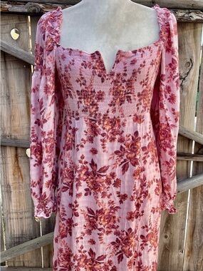 Free People Jaymes Midi Dress Lilac Combo Floral Boho Cottagecore Size M